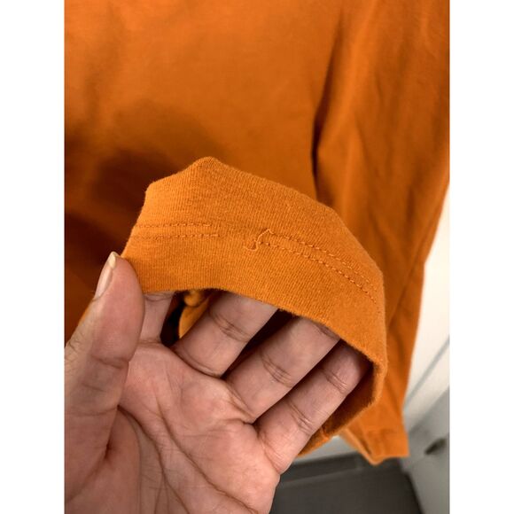 Harley Davidson Color Block Orange White Logo Zip Down Shirt Size XL - Picture 7 of 8